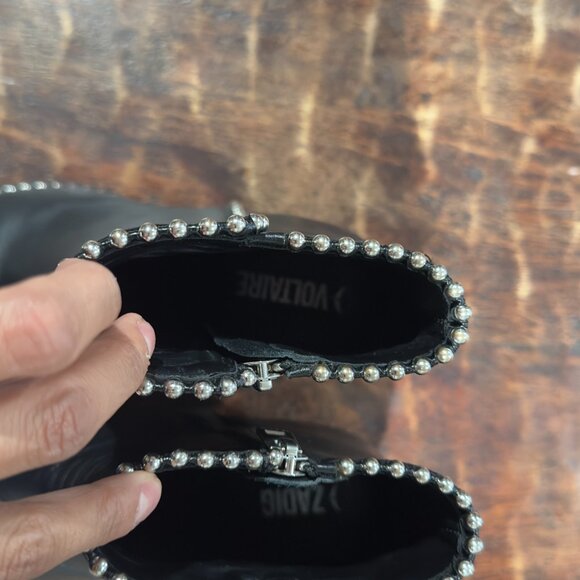 ZADIG & VOLTAIRE Leather Studded Accents Boots - Picture 5 of 10